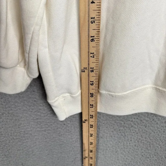 Abercrombie Sweatshirt Womens M Cream New‎ York Balloon Sleeve Crewneck Preppy - Picture 8 of 10